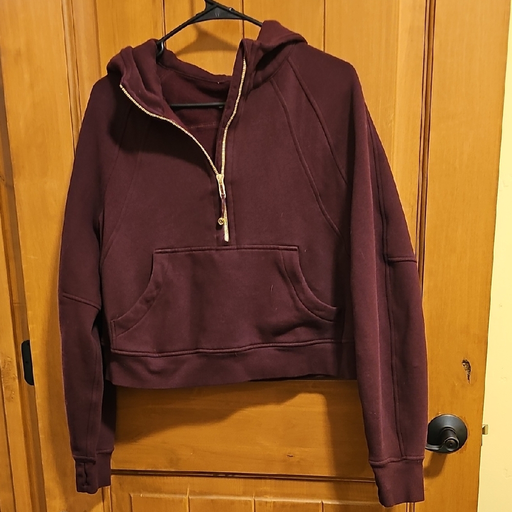 Lululemon Scooba Cozy Maroon Half-Zip Hoodie